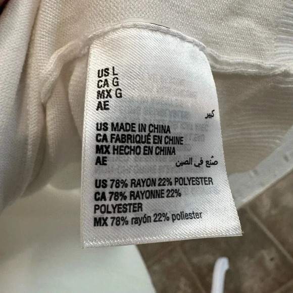 Karen Scott Off White Long Sleeve Soft Open Front Cardigan Sweater Large - Picture 7 of 8